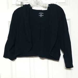 Black bolero style hooded sweater